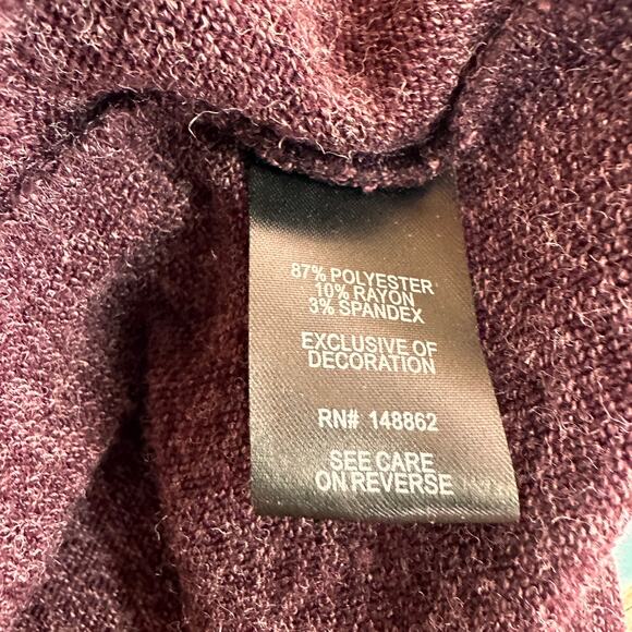 Torrid Purple Long Sleeve V-Neck Soft Knit Dress Size 2 / 1X / 14/16 - Picture 9 of 9